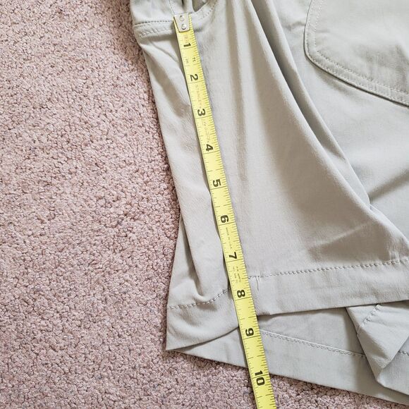 Eddie Bauer Women's Chino Short Slide Pockets Stretch Elastic Waist Siz 12 Beige - Picture 5 of 8